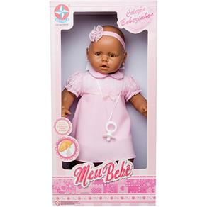 Boneca Meu Bebê Negro - Vestido Rosa - Estrela