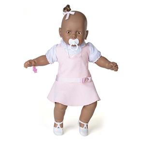 Boneca Meu Bebê Negro - Vestido Rosa - Estrela