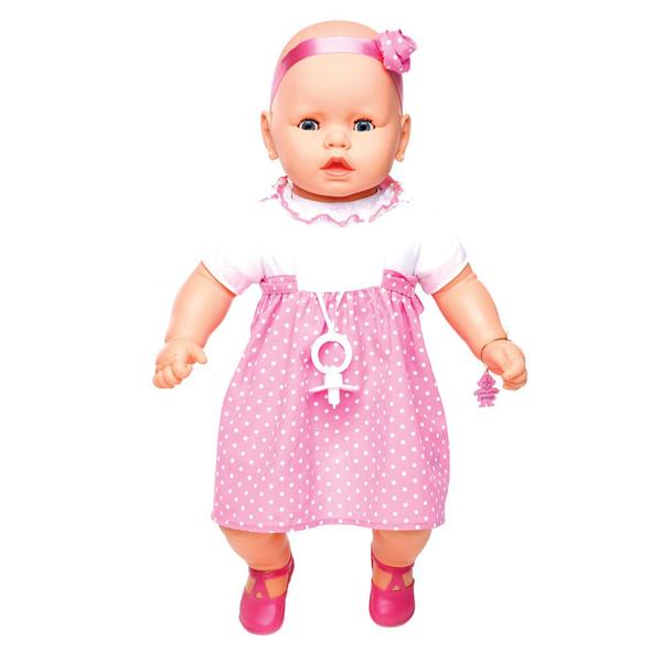 Boneca - Meu Bebê - Vestido Branco e Rosa - Estrela