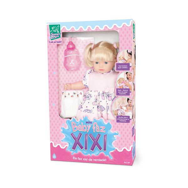 Boneca Mini Baby Faz Xixi 35cm 217 - Super Toys - Super Toys