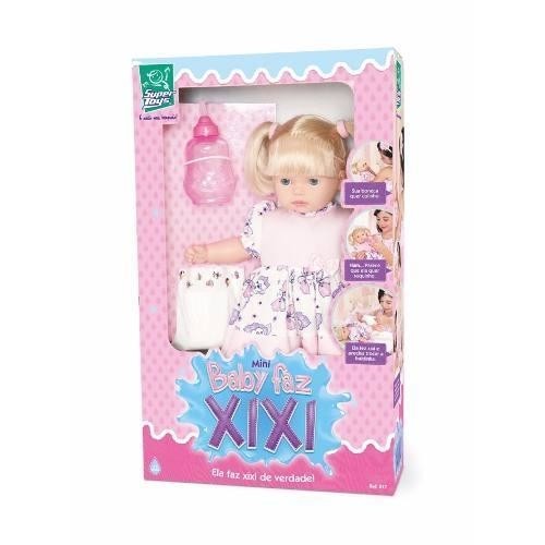 Boneca Mini Baby Faz Xixi - Super Toys