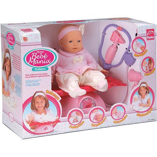 Boneca Mini Bebê Mania Pediatra Roma 5360 - Roma Jensen