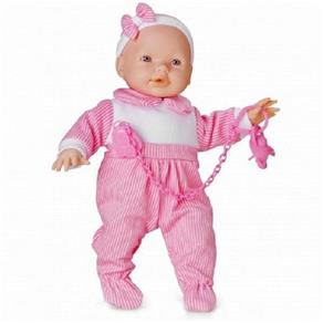 Boneca New Mini Bebê Mania 50 Frases 33 Cm Roma