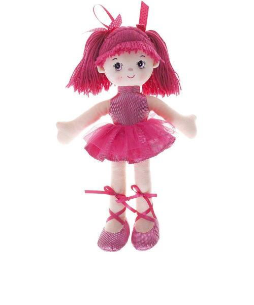 Boneca Pano Bailarina Glitter 30 Cm Pink - Buba