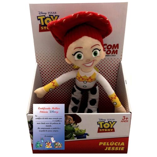 Boneca Pelúcia Jessie que Fala Emite Sons Toy Story Disney
