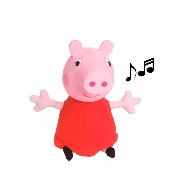 Boneca Peppa Pig Cabeça de Vinil com Som - Estrela