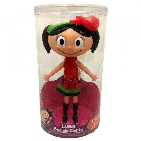 Boneca Pequena Luna com Roupa Estampada de Melancia Fashion Faz de Conta o Show da Luna - Multibrink