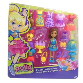 Boneca Polly Pocket com Roupinhas - Festa dos Sorvetes - Mattel