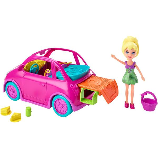 Boneca - Polly Pocket com Veículo - Pic Nic Sobre Rodas - Mattel