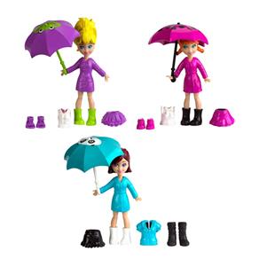 Boneca Polly Pocket - Estações da Polly - Diversão na Chuva - Mattel