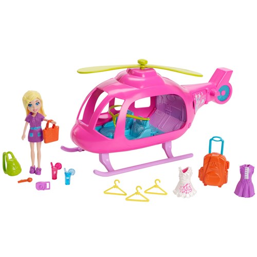 Boneca Polly Pocket - Helicóptero da Polly - Mattel