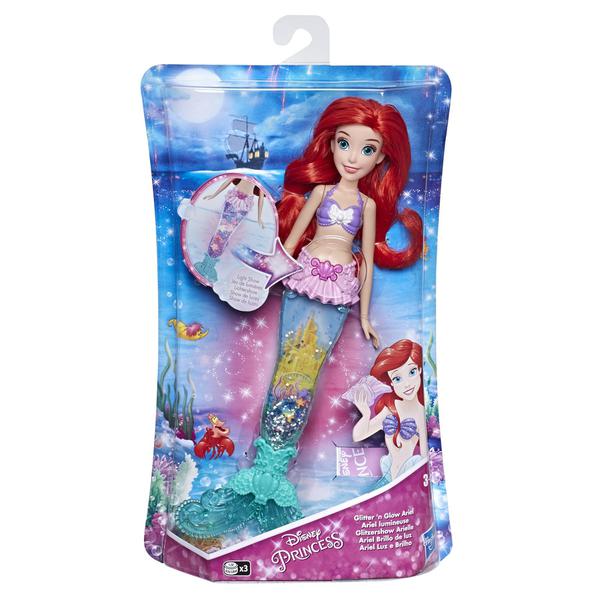Boneca Princesas Ariel com Luz e Brilho - E6387 - Hasbro