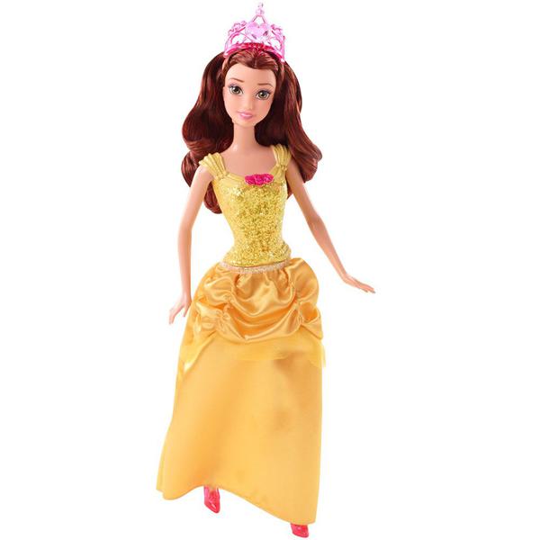 Boneca Princesas Disney - Brilho Mágico - Bela - Mattel