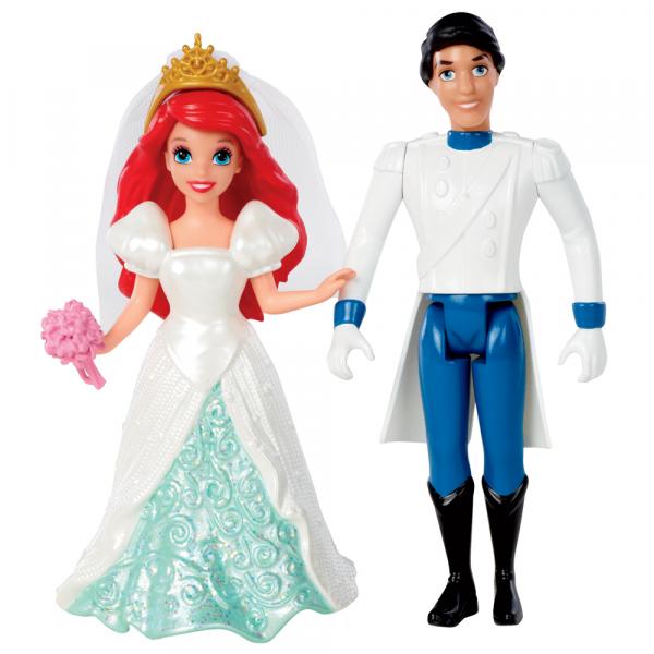 Boneca Princesas Disney - Casamento Magiclip - Ariel - Mattel
