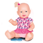 Boneca Tekinha Faz Xixi Bebê Brinquedo Mamadeira