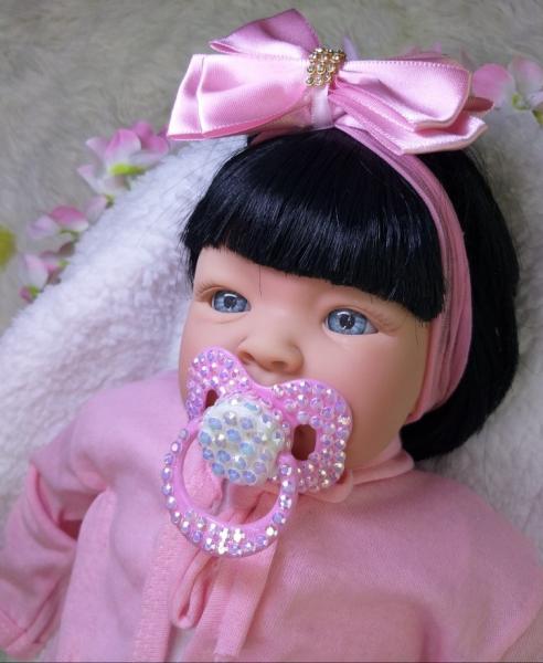 Tudo sobre 'Boneca Tipo Reborn Bebê Realista+ Kit Acessórios 14 Ítens - Carinha de Anjo'