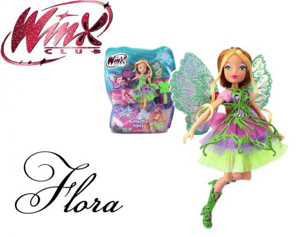 Boneca Winx Club - Butterflix Fairy Flora - 30 Cm - Wxbf0001