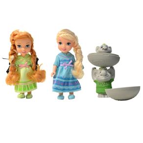 Bonecas Anna e Elsa Sunny com Trolls