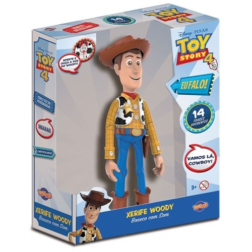 Boneco Articulado com Som Xerife Woody Toy Story 4 Toyng