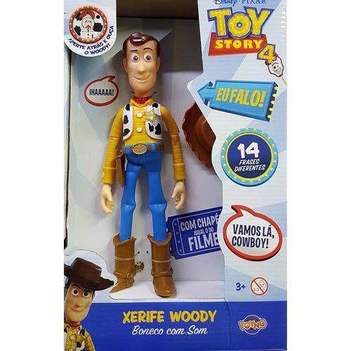 Boneco Articulado Woody com Sons 30 Cm Toy Story 4 - 039131 Toyng