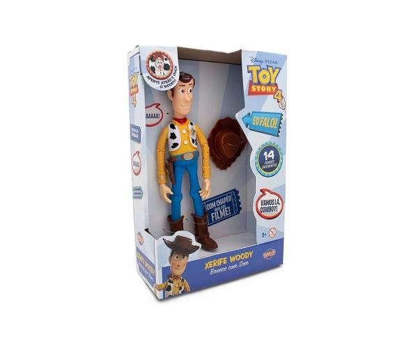Boneco Articulado Woody com Sons 28cm Toy Story 4 Toyng