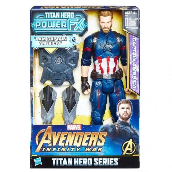 Boneco Avengers Figura 12 Power Pack FX Capitão America - E0607 - Hasbro