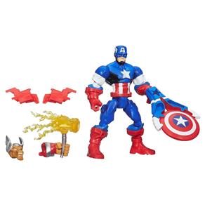 Boneco Avengers Hasbro Super Hero Mashers Batle Upgrade 6" - Capitão América