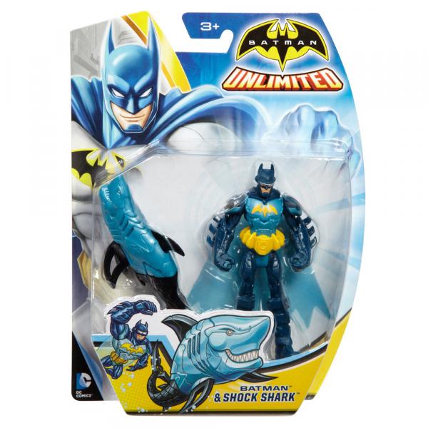 Boneco Batman Unlimited - Batman e Shock Shark - Mattel