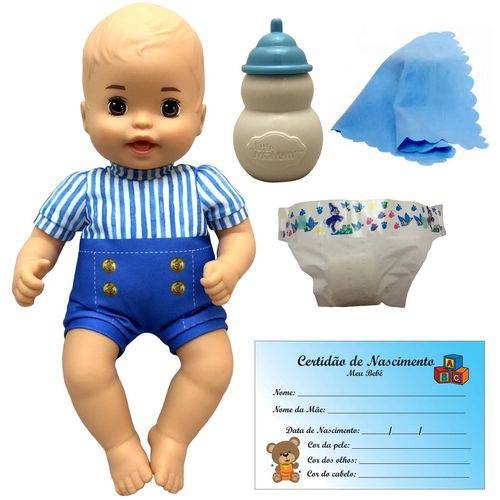 Boneco Bebê Menino Little Mommy Recém Nascido Azul - Mattel