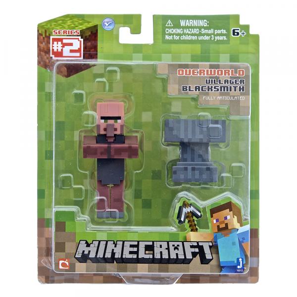 Boneco com Acessórios - Minecraft - Aldeão Ferreiro - Multikids