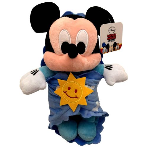 Boneco de Pelúcia Mickey Mouse Bebê Baby Azul Disney