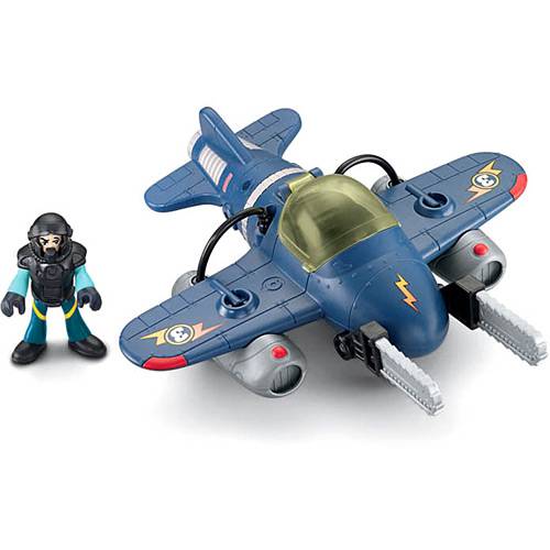 Tudo sobre 'Boneco Imaginext Aviões Médios Sky Racer Tornado Jet - Mattel'