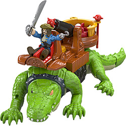 Boneco Imaginext Crocodilo Pirata Motor - Mattel