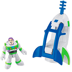 Boneco Imaginext Toy Story 3 Buzz Lightyear e Nave - Mattel