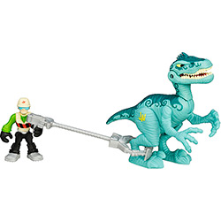 Boneco Jurassic World Dino e Humano Velociraptor - Hasbro