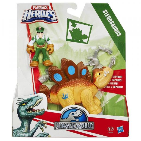 Boneco Jurassic World Humano e Dino Stegosaurus B0531 - Hasbro
