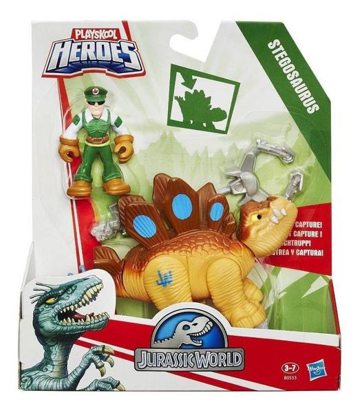 Boneco Jurassic World Humano e Dino Stegosaurus B0531 Hasbro