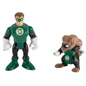 Boneco Liga da Justiça Mattel Lanterna Verde e Bd’g