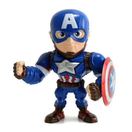 Boneco Metals Figure 4" Marvel Guerra Civil - Capitão América - DTC