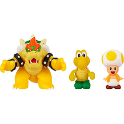 Boneco Micro Land Super Mario Bowser/Koopa/Toad - DTC