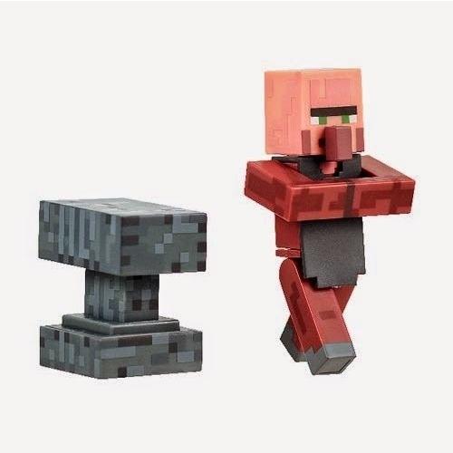 Boneco Minecraft Aldeão Ferreiro Acessório - Multikids