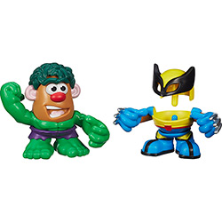 Boneco Mr. Potato Head Marvel com 2 Fantasias Wolverine e Hulk A7272/A8073 - Hasbro