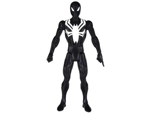 Tudo sobre 'Boneco Spider Man Traje Negro Marvel - Titan Hero Series Hasbro'