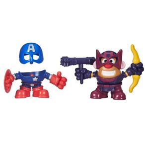 Boneco Sr.Cabeça de Batata Marvel com 2 Fantasias - Capitão América e Hawkeye A9961