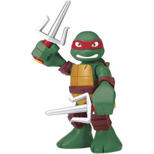 Boneco Tartarugas Ninja Raphael Half Shell Hero com Som 15cm - Multikids