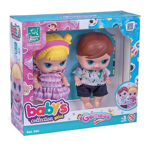 Bonecos Baby's Collection Gêmeos Super Toys