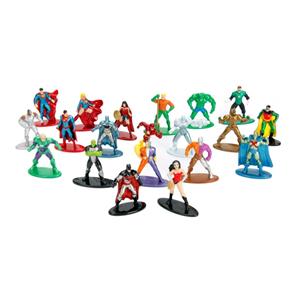 Bonecos de Metal Nano Dc Comics Liga da Justiça Pack C/20 - Jada Toys - Dtc