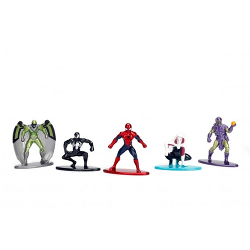 Bonecos de Metal Nano Marvel Homem Aranha Pack C/5 - Jada Toys - Dtc - DTC