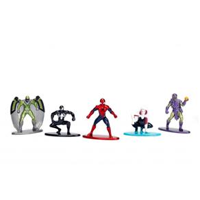 Bonecos de Metal Nano Marvel Homem Aranha Pack C/5 - Jada Toys - Dtc