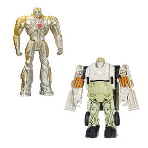 Bonecos Hasbro Transformers - Turbo Changer Hound + Silver Knight Optimus Prime